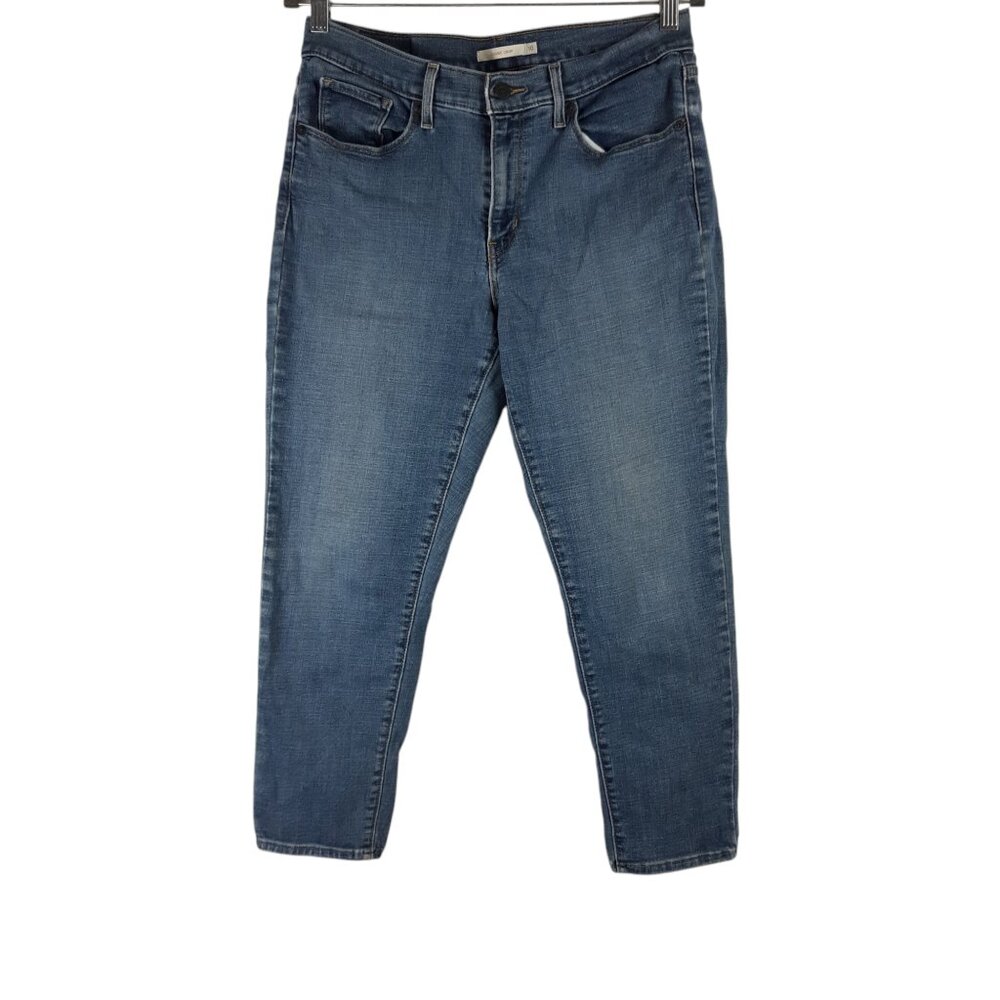 Levi's Classic Crop Blue Skinny Jeans High Rise Size 10